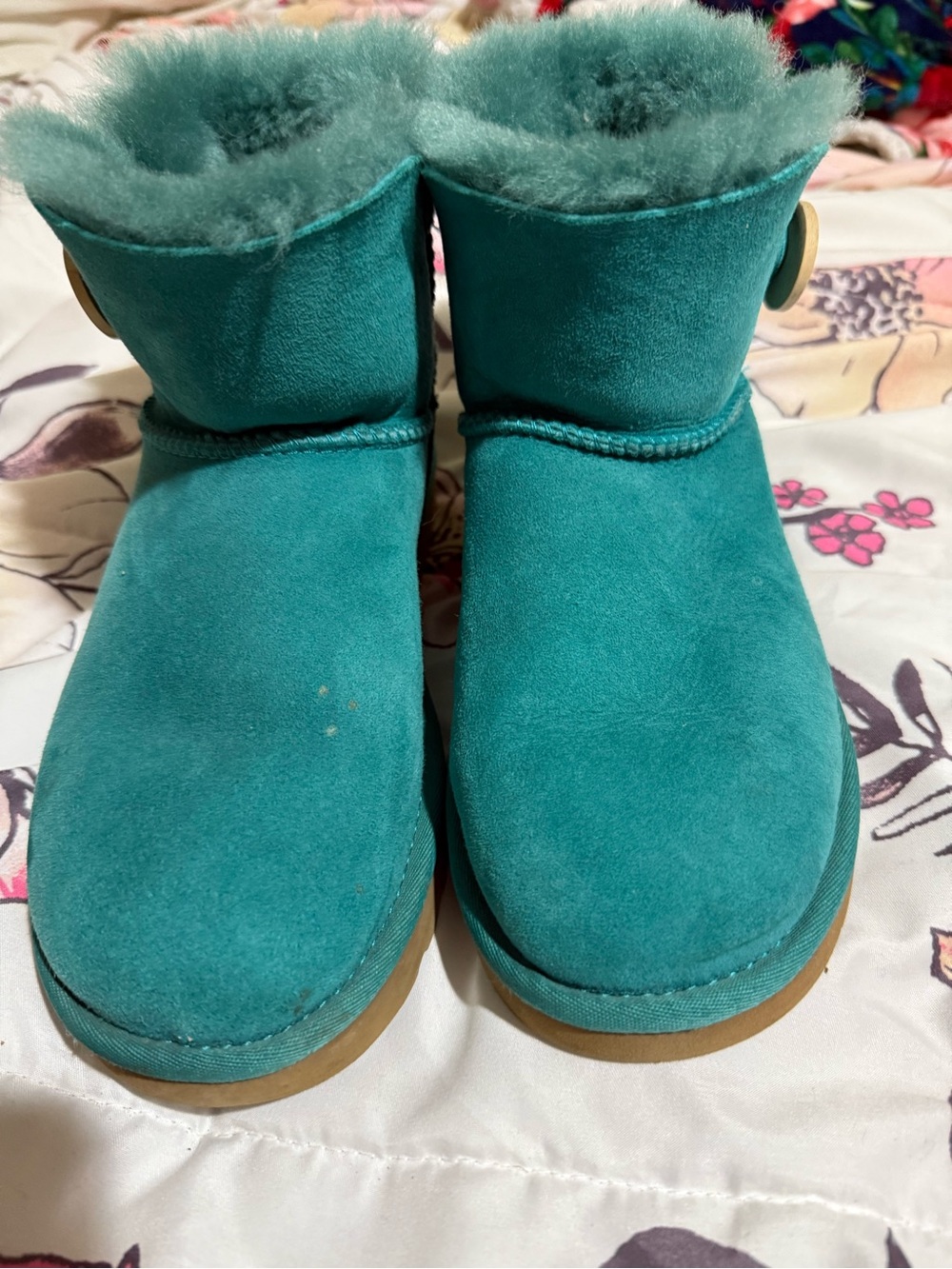 UGG Teal Short Shearling-Lined Women's Boots